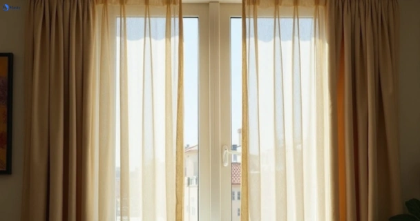 Dusty and dull curtains in macquarie-park-nsw before steam cleaning
